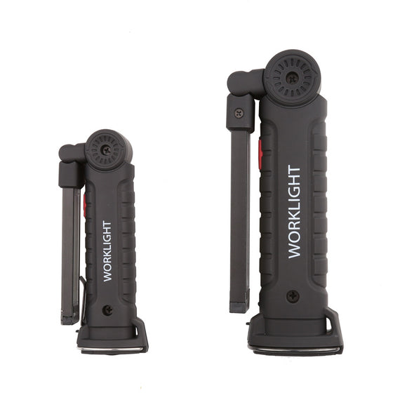 Linterna LED de Trabajo Recargable por USB con Luz de Emergencia