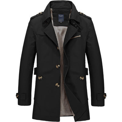 Abrigo Trench Casual para Hombre de Largo Medio - Image 3
