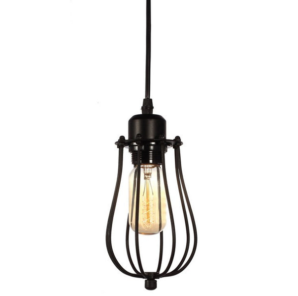 Lámpara Colgante Industrial Jaula de Hierro Forjado - Estilo Retro Rústico - Image 13
