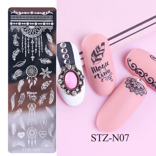 Placa de Acero Larga para Diseños de Uñas - Image 10