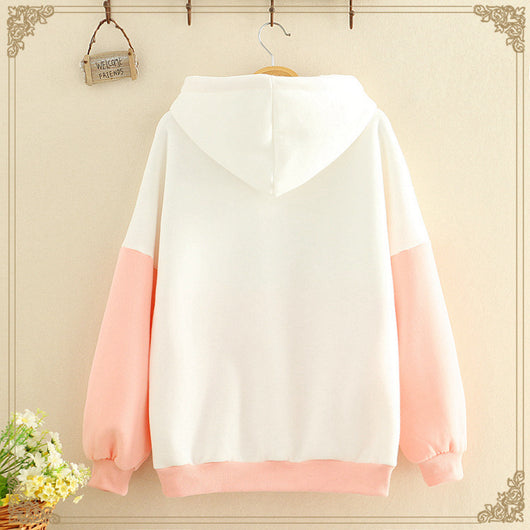 Sudadera Polar con Capucha Estampado Gato para Mujer - Image 2