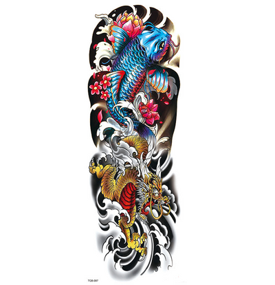 Tatuaje Temporal Impermeable de Brazo Completo - Image 12