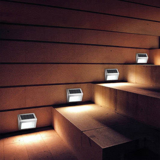Lámpara Solar LED para Escaleras y Jardín - Luz Nocturna Inteligente