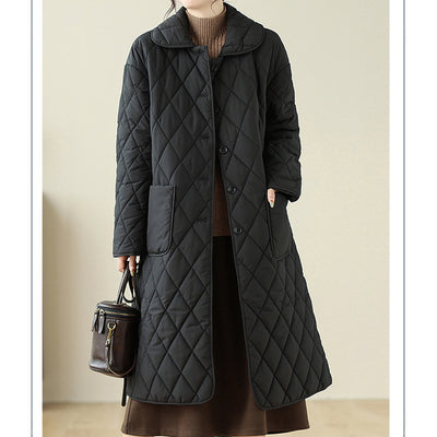 Chaqueta Acolchada Negra Ajustada para Mujer - Algodón Térmico - Image 3