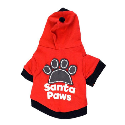 Ropa Navideña de Algodón con Capucha para Mascotas