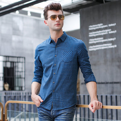Camisa a Cuadros Casual de Manga Larga para Hombre - Image 7