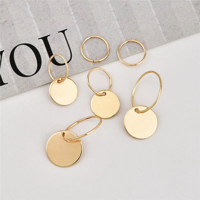 Aretes de Oro Elegantes con Diseño de Oblea - Pendientes Minimalistas para Mujer - Image 2
