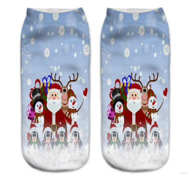 Calcetines Deportivos Navideños Cortos con Impresión 3D - Image 8