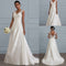Vestido de Novia Sirena Asimétrico con Encaje y Cola Trailing