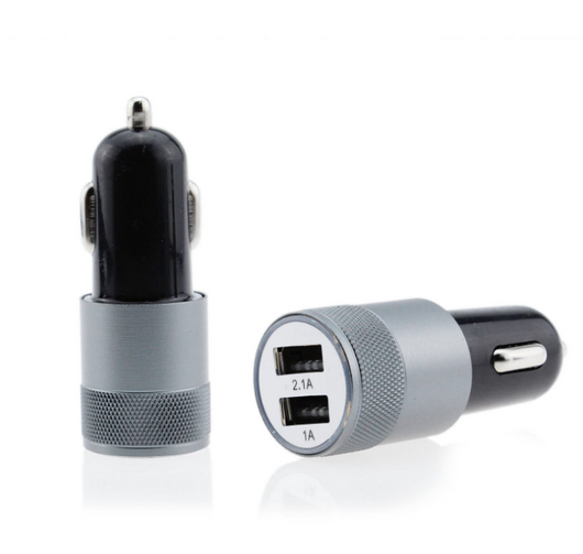 Cargador Dual USB para Auto 2.1A Aluminio Resistente - Image 3