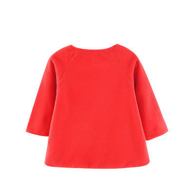 Abrigo Capa de Cuello Redondo Manga Larga para Niños - Otoño e Invierno - Image 2
