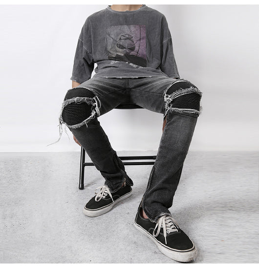 Jeans ajustados con rotos diseñados - Image 5