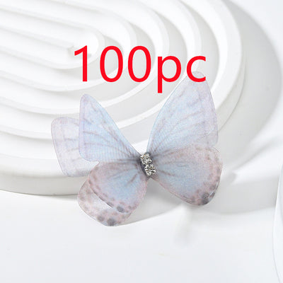 Diadema Tocado Mariposa con Malla Floral Doble Capa Diamante - Image 13