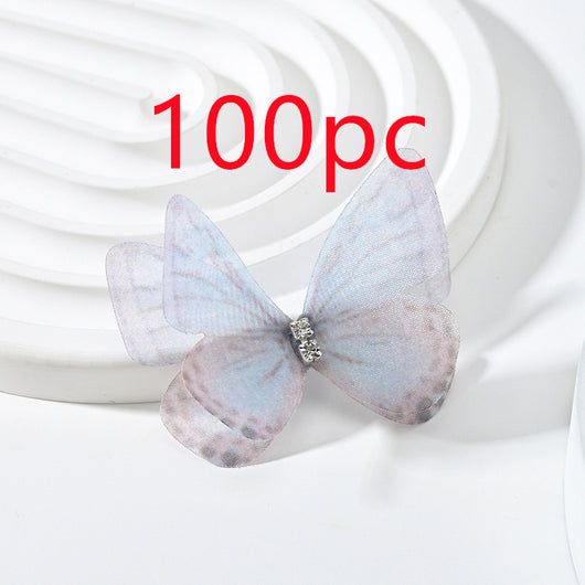Diadema Tocado Mariposa con Malla Floral Doble Capa Diamante - Image 13