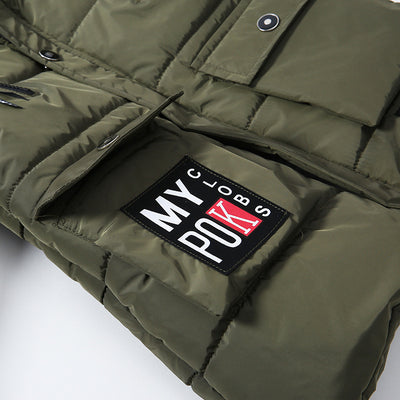 Chaqueta Acolchada para Niño con Cuello de Pelaje y Algodón Cálido - Image 11