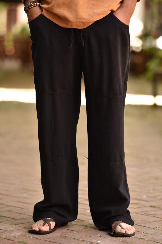 Pantalones de Lino Talla Grande con Bolsillos para Hombre