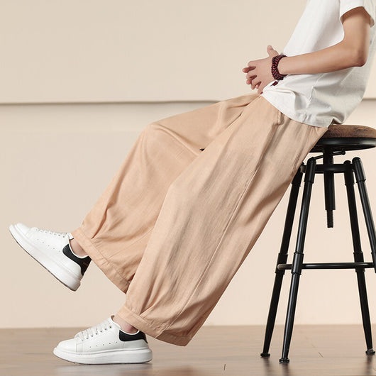 Pantalones Harem Retro Sueltos Talla Grande para Hombre - Image 9