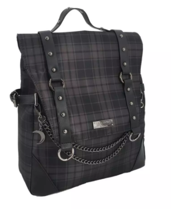 Mochila con Cadena de Cuadros
