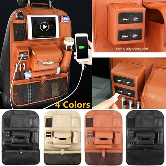 Organizador de Asiento de Auto con Almacenamiento Multifuncional
