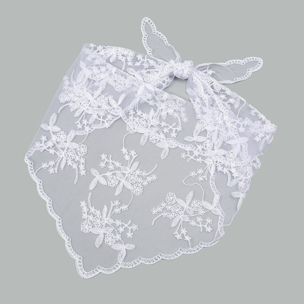 Velo de Novia con Encaje Floral Triangular - Accesorio Nupcial Elegante - Image 15