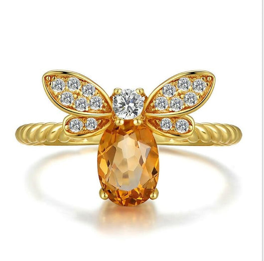 Anillo de Citrino con Abeja - Image 7