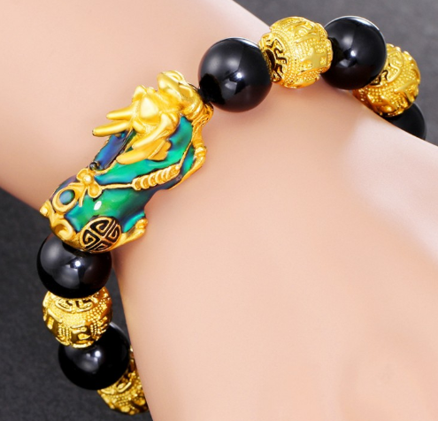 Pulsera Pixiu Cambio de Color Oro Arena para Hombre - Image 4