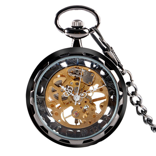 Reloj de Bolsillo Mecánico con Diseño Hueco Estilo Romano - Image 14