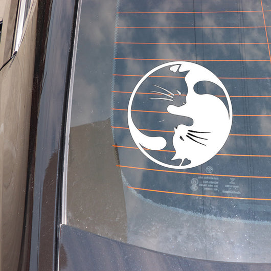Adhesivo Reflectante de Gato Cartoon para Auto - Image 3