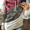 Sudadera Holgada con Capucha y Patchwork