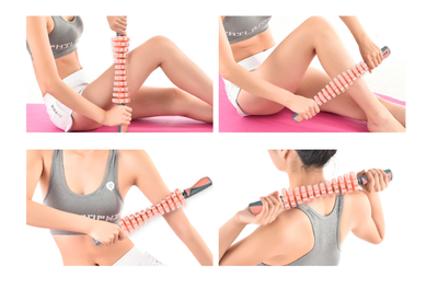 Rodillo Masajeador Multiusos 4 Ruedas para Relajación Muscular y Tonificación Corporal - Image 10