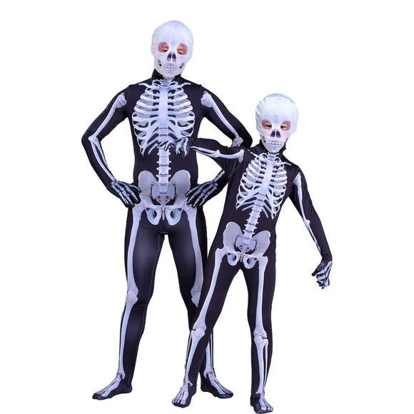 Disfraz de Esqueleto Aterrador - Mono Completo para Halloween y Carnaval