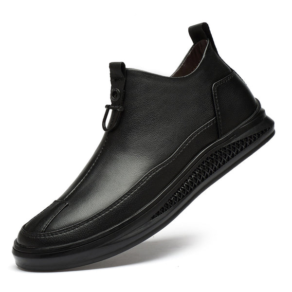 Botas Altas Casuales de Cuero Genuino Negro para Hombre - Image 17