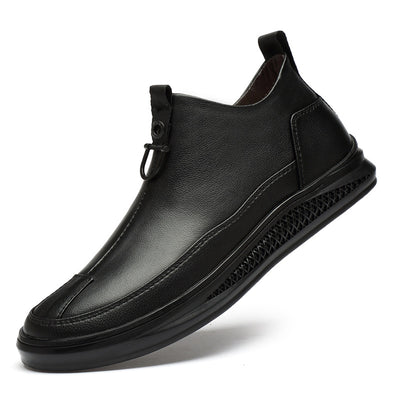 Botas Altas Casuales de Cuero Genuino Negro para Hombre - Image 17