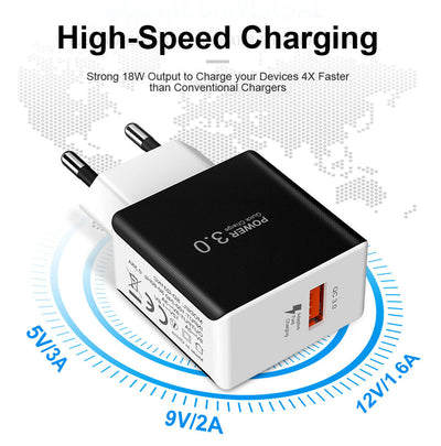 Cargador Rápido 18W USB-C Compatible con iPhone, Samsung y Huawei - Image 2