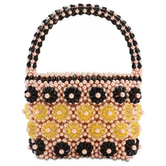 Bolso de Mano Floral Crisantemo con Perlas y Cuentas - Image 13