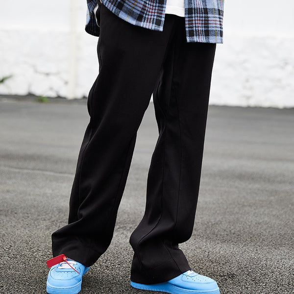 Pantalones Acampanados de Tela de Traje - Elegancia y Comodidad