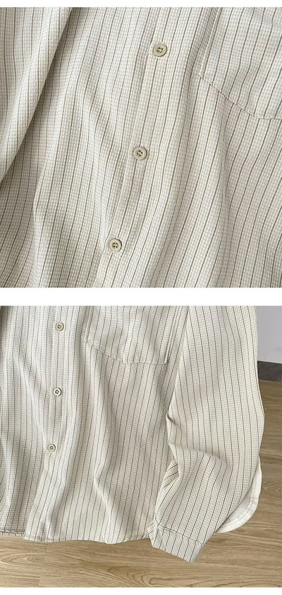 Chaqueta Camisa Manga Larga Retro para Hombre - Image 11