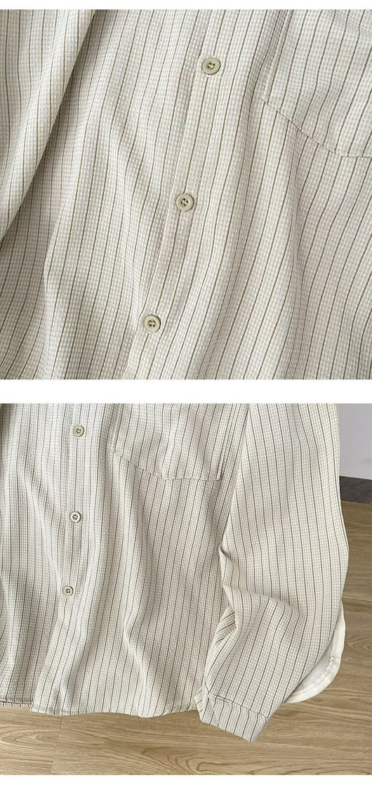 Chaqueta Camisa Manga Larga Retro para Hombre - Image 11