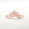 Petals can be combined with pink crystal rings