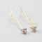 Aretes de Plata 925 con Circonia Cúbica - Diseño Asimétrico Minimalista Hecho a Mano