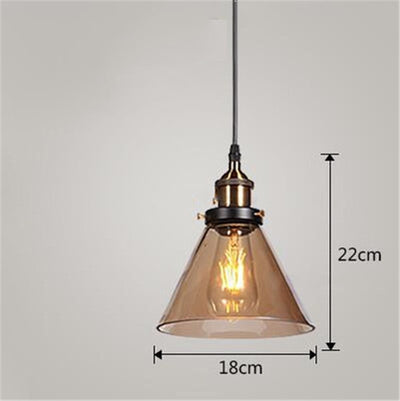 Lámpara Colgante Industrial Nórdica de Vidrio para Dormitorio - Image 4