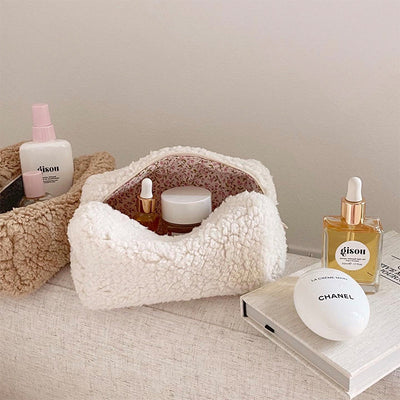 Bolsa de Cosméticos Teddy Peluche Estilo Japonés Lana de Cordero - Image 12
