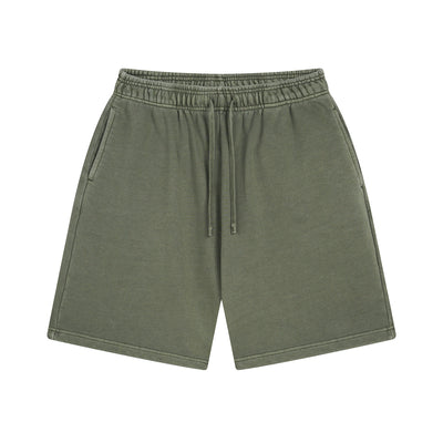 Shorts Deportivos de Algodón Puro Teñidos con Patrón Vintage Lavado - Image 12