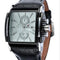 Reloj Pulsera de Cuero Cuadrado para Hombre