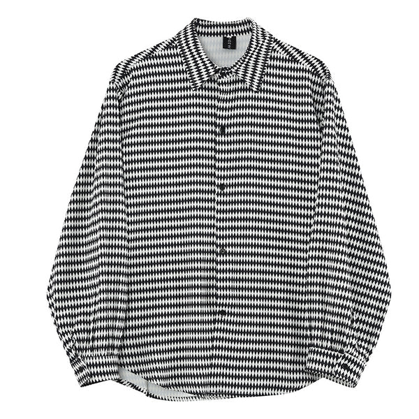 Camisa Suelta Coreana de Manga Larga para Hombre
