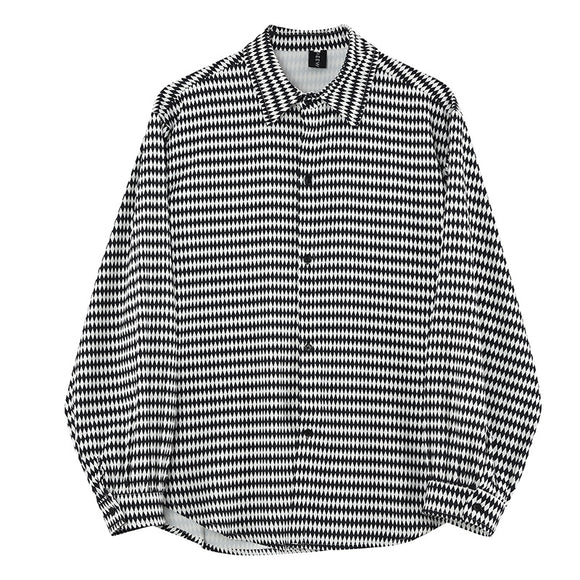 Camisa Suelta Coreana de Manga Larga para Hombre
