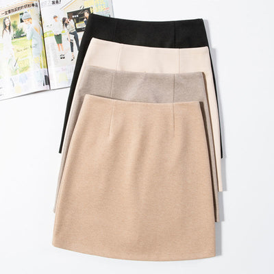 Falda Overol Negra Cintura Alta Estilo Vintage