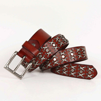 Cinturón de Cuero Knight para Mujer con Hebilla Remachada - Image 2