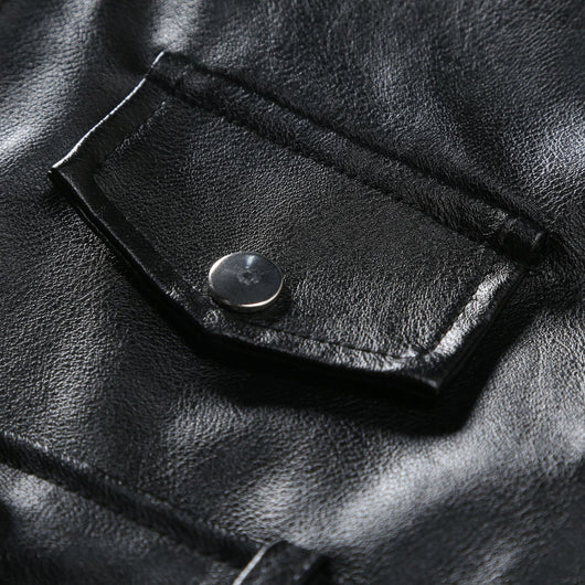 Chaqueta de Cuero Ajustada con Solapa - Image 22