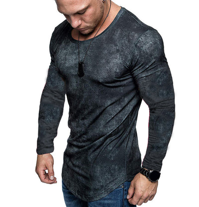 Playera Fitness Tie-Dye Cuello Redondo Efecto Desgastado - Image 5